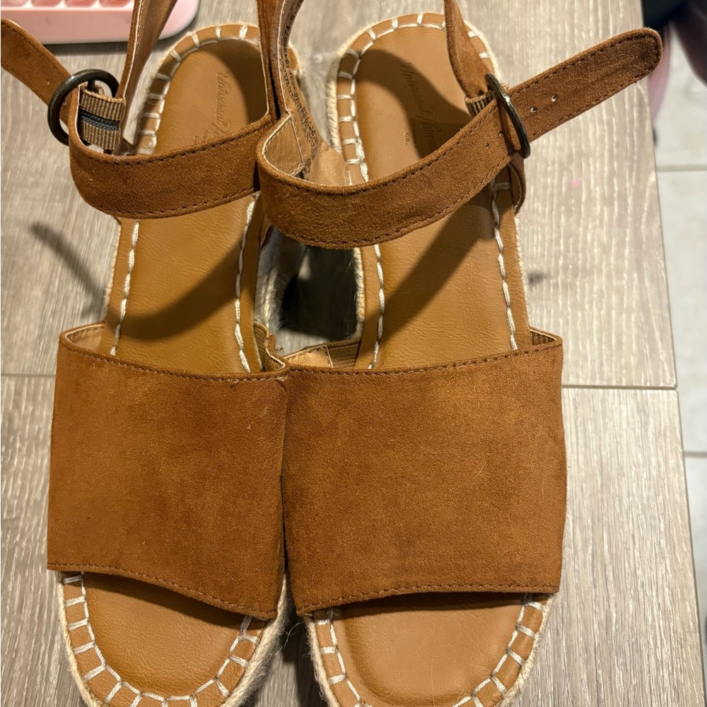 Universal Thread Tan Suede Wedges